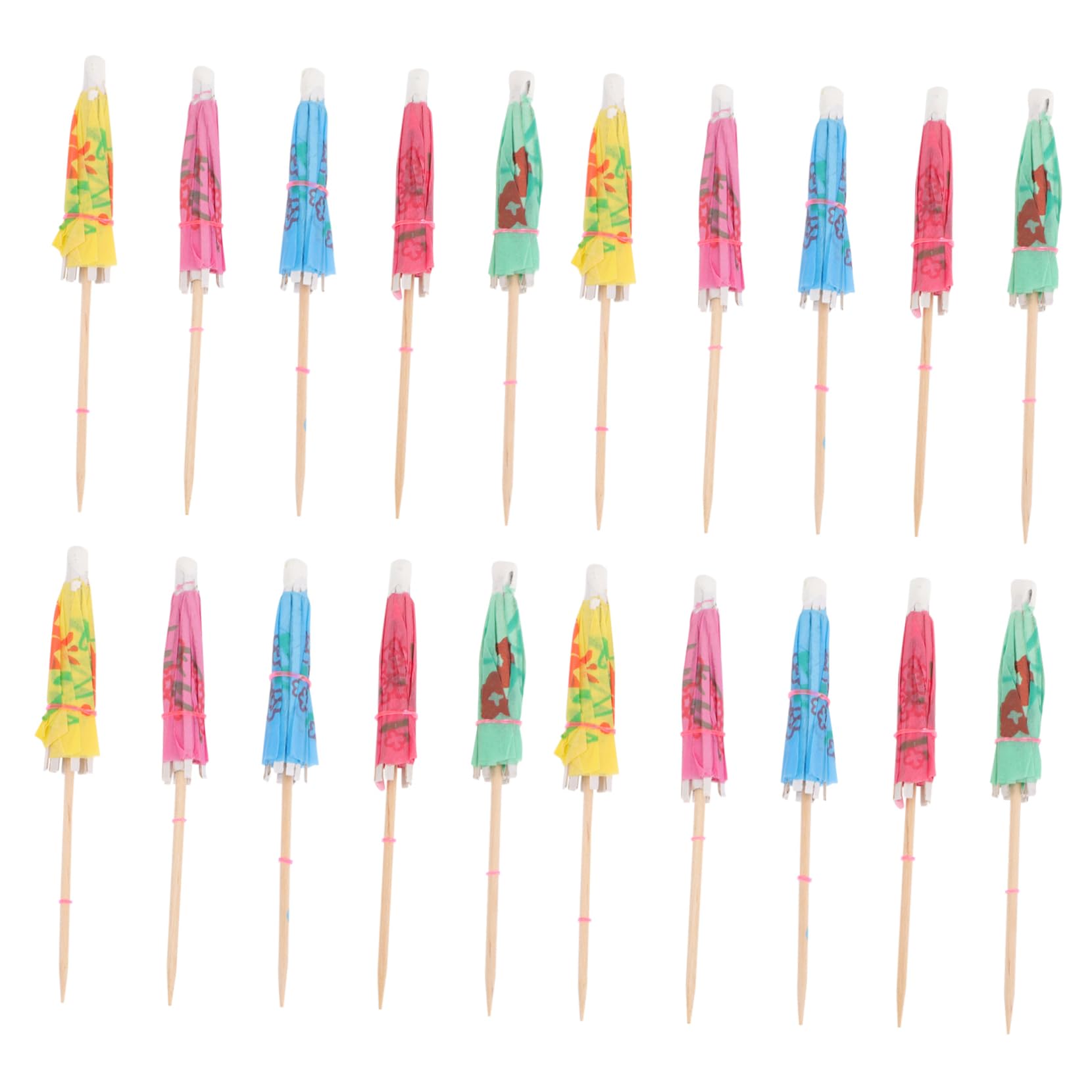 Cabilock 144Pcs Cocktail Umbrellas for Drinks Vibrant Paper Drink Sticks with Flower Designs for Parties Poolside and