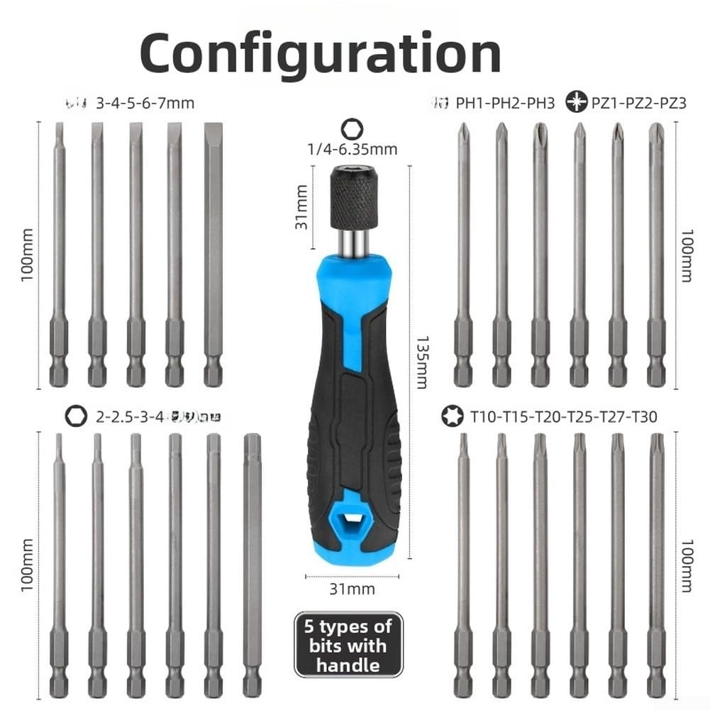 Chrom-Vanadium-Stahl Bits Set Elektrisch Langlebig(D)