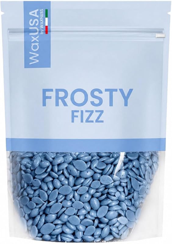 Cera depilatória dura em pérolas WaxUSA by Waxness Frosty Fizz Crystal Gel, textura com glitter, 450 g