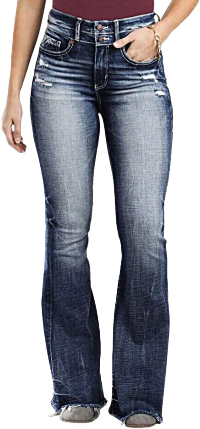 FlamingalsStretchy 90S Vintage Butt Lifting Jeans Casual Fall Jeans for Women 2022