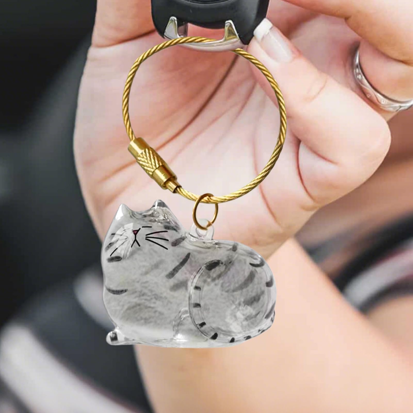 Pendaglio Portapeli di Gatto Accessorio Portachiavi per Ricordo di Cane Ciondolo Memoriale Porta Peluche