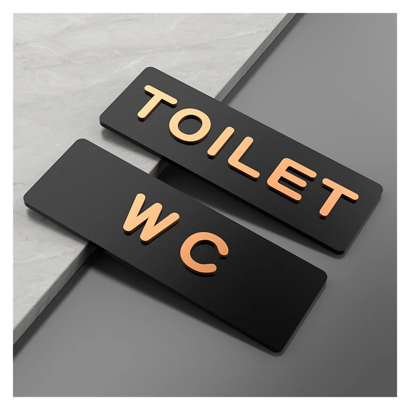 Simbolo Bagni Semplici cartelli for il bagno di uomini e donne WC Guida for i servizi igienici pubblici Indice dei segni Hotel a sinistra e a destra Segnale di richiesta del bagno in acrilico per Memo