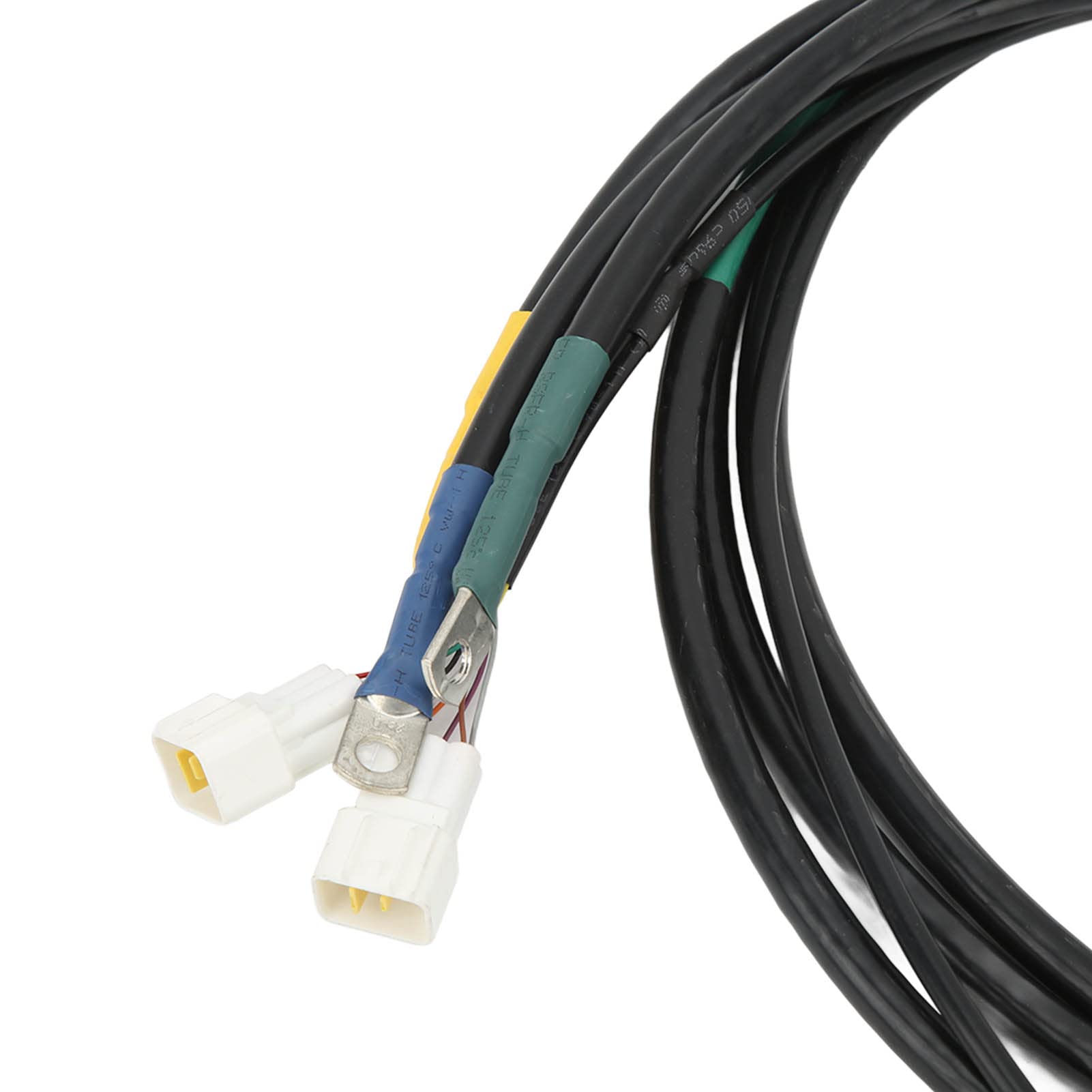 Przedłużacz Silnika, Miedziany Kabel Połączeniowy Silnika 25MM² 1,35 M 4 szt. Uniwersalny Dzielony Przewód do Wymiany Naprawczej Przedłużenia Samochodu Elektrycznego
