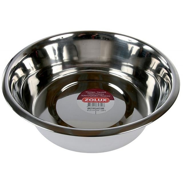 Zolux Cuenco de Acero Inoxidable, 13,5 cm, 450 ml