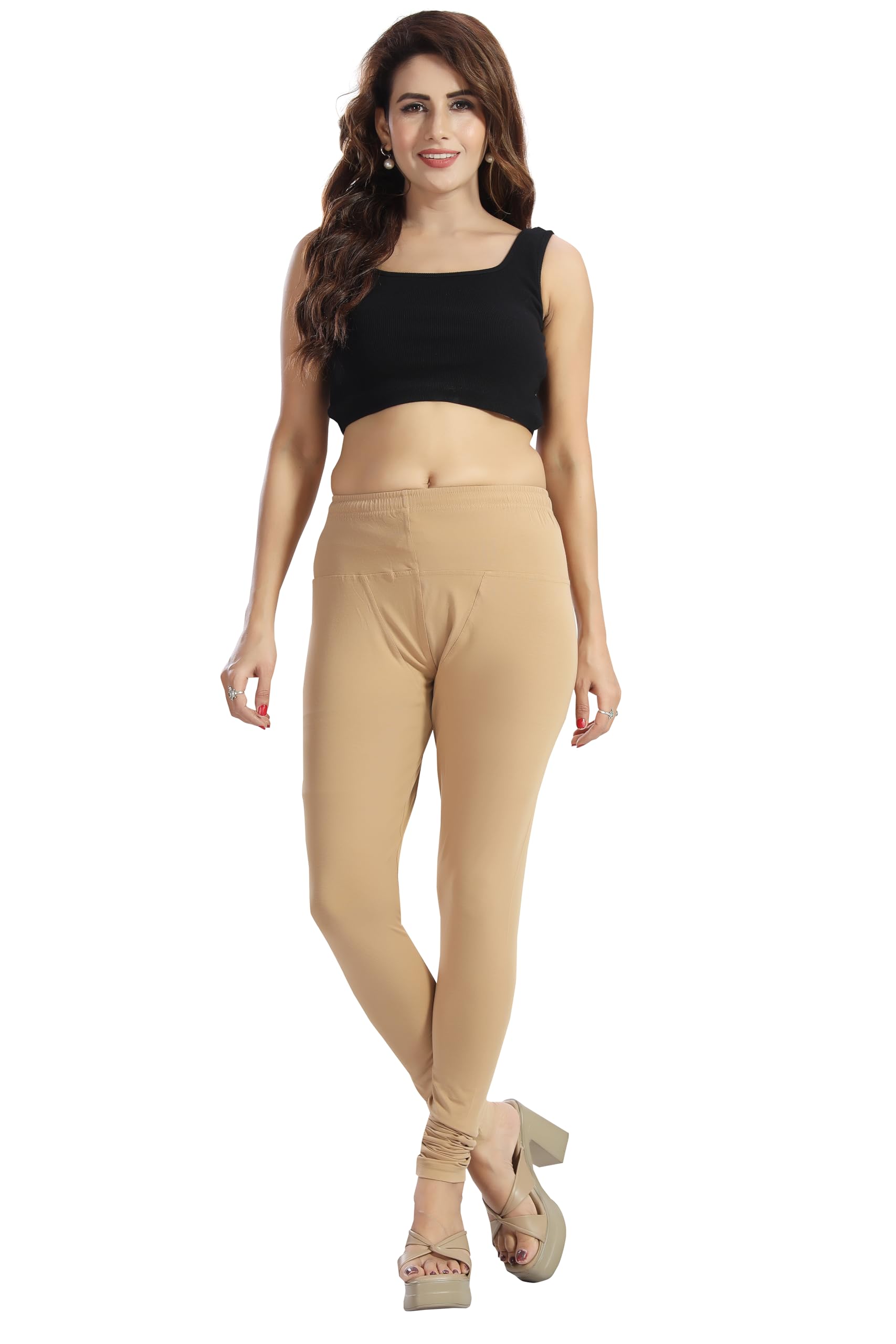 gemini Women's Cotton Lycra 4-Way Free Size Stretch Leggingss – Soft, Comfortable, Slim Fit – Skin-picture-28