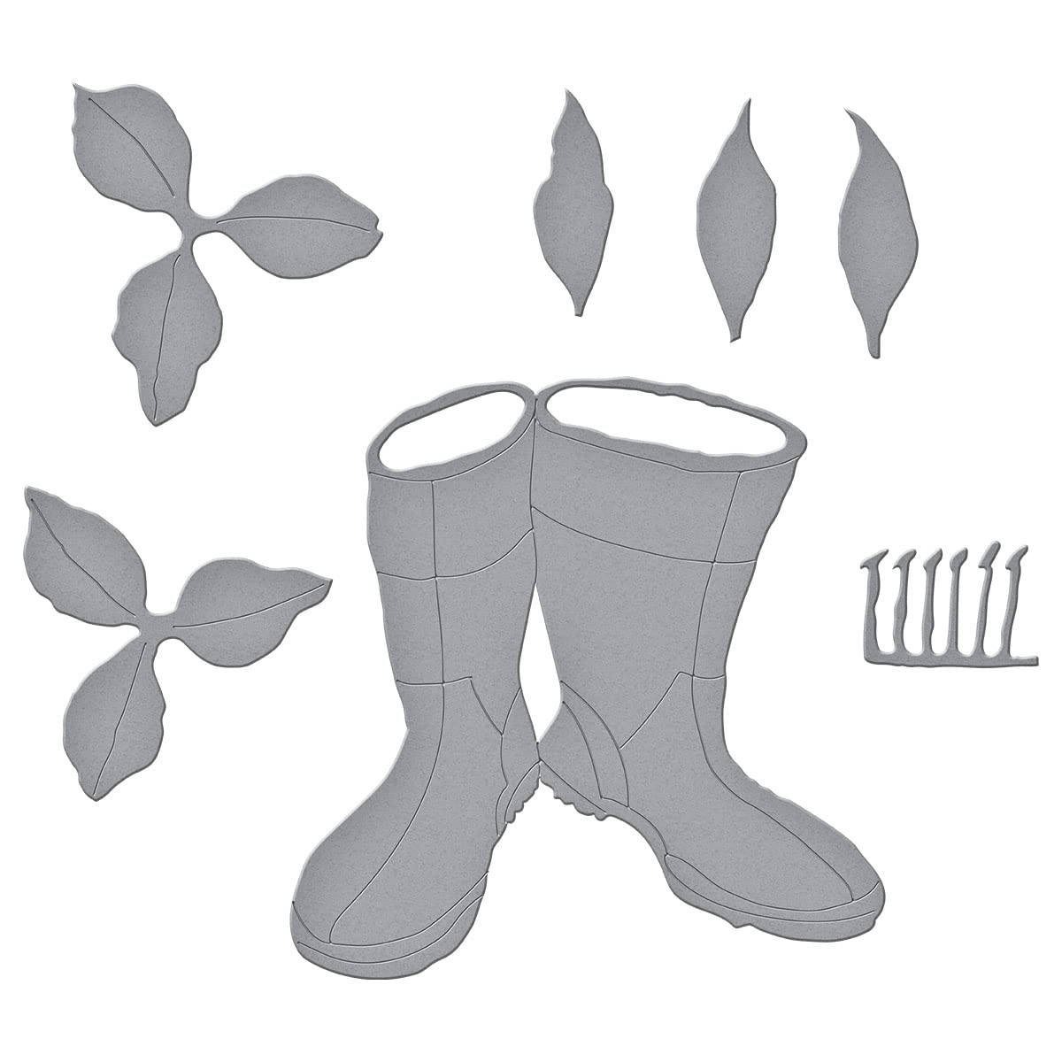 Spellbinders Susan Tierney-Cockburn - Set di fustelle in metallo sottile con giglio e stivali da giardino