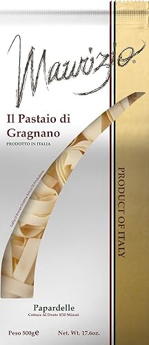Maurizio - Pasta italiana Pappardelle, (4)- paquetes de 17.6 onzas.