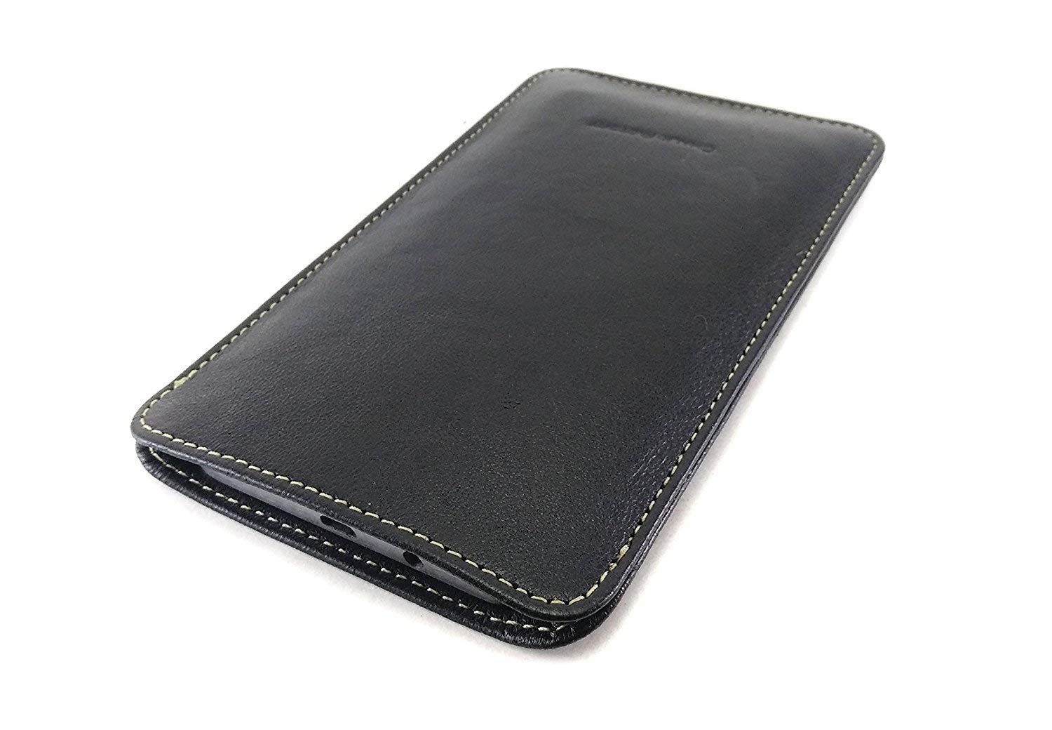 Chalk Factory Genuine Leather Mobile Case, Pouch for Apple I Phone Mobile (11, Black)
