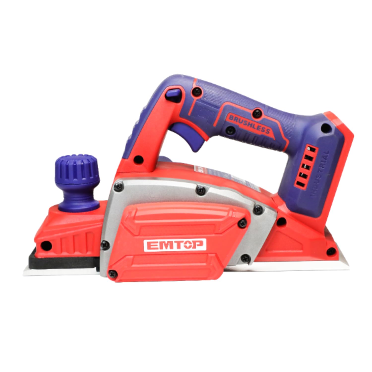 EMTOP - Cepillo eléctrico | 20 V | 2 mm | P20S | para Cepillado y Acabado de Madera en Carpintería | Diseño Robusto y Larga Durabilidad | Larga Durabilidad y Materiales Resistentes