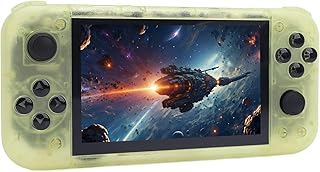 Un Reproductor Portátil con Un Emulador Admite una Tarjeta de Pantalla IP IP 128 GB para Viajeros y Jugadores en Movimiento (Amarillo Transparente)