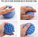 SILENCIO Hair Scalp Massager Shampoo Brush with Soft Silicone Bristles for Hair Care, Head Relaxation, Anti Dandruff, Exfoliating and Hair Growth with Scalp Care Manual Head Massager (Blue) gallery image