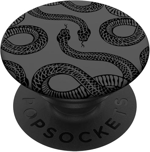 Serpientes negras deslizantes dibujando PopSockets PopGrip intercambiables