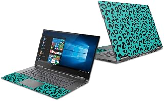 MightySkins Skin Compatible with Lenovo Yoga 730 15" (2018) - Teal Leopard | Protective, Durable, and Unique Vinyl Decal wrap Cover | Easy to Apply, Remove, and Change Styles | Made in The USA