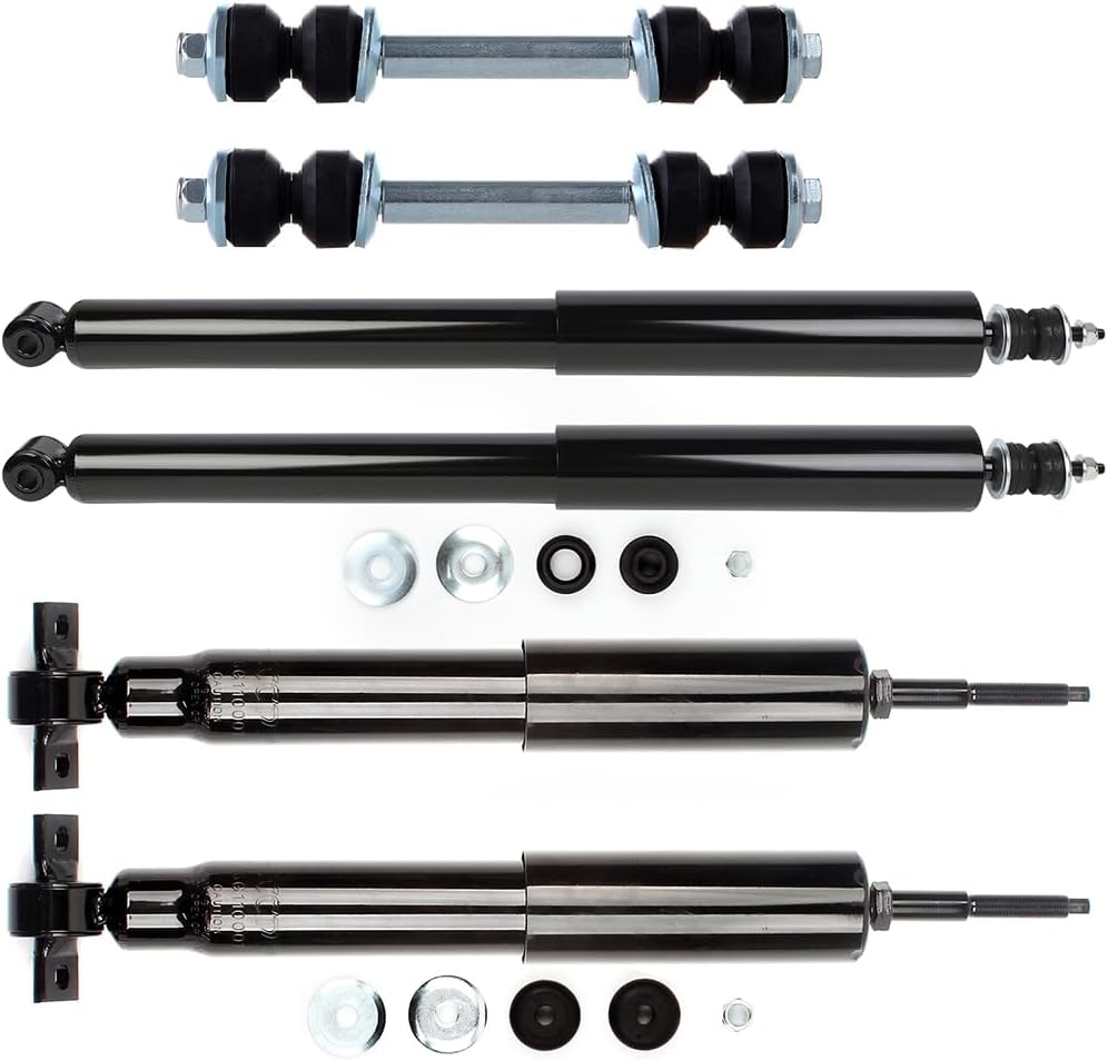 Struts Shock suspension kit for 1997 1998 1999 2000 2001 2002 2003 ford for F-150 Front shock absorber Rear shock absorber Stabilizer Bar Link Kit 6 Pcs, 344367F 37131 344374R 37132 K8772