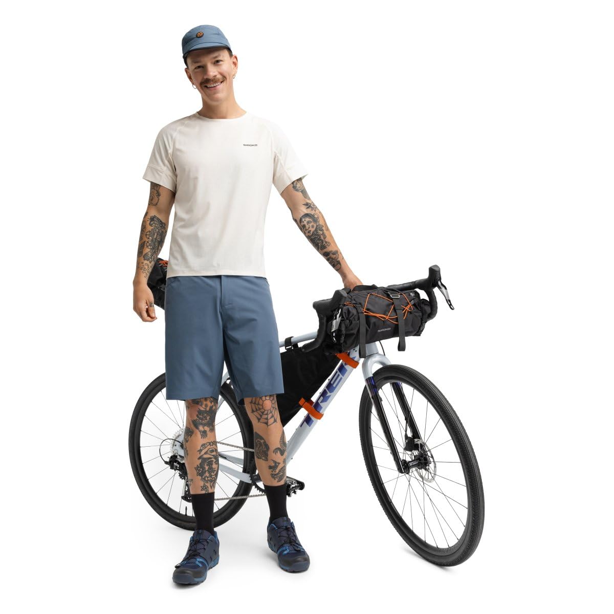 SIROKO Camiseta técnica Manga Corta cicloturismo Ciclismo Pilgrim Sand Beige