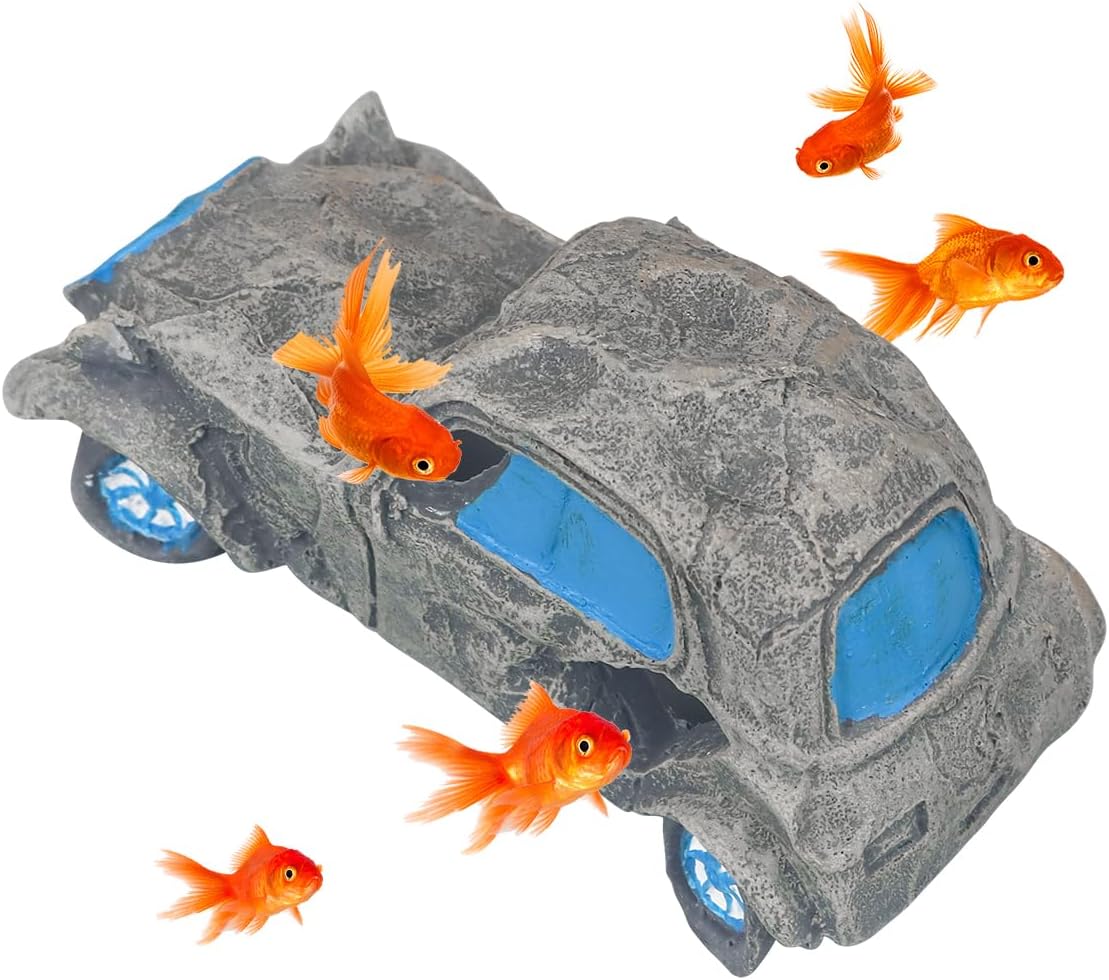 Virekm Resin Rock Cave Hideouts for Fish Tank Aquarium Decorations