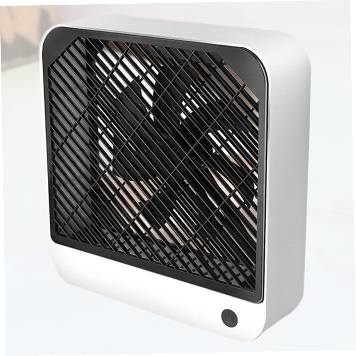 Amosfun Ventilatore da Tavolo USB Ricaricabile Bianco, Silenzioso | Mini Ventilatore a Batteria per Casa e Ufficio, Plastico Leggero, Vacanze Estive, Decorazioni Scuola