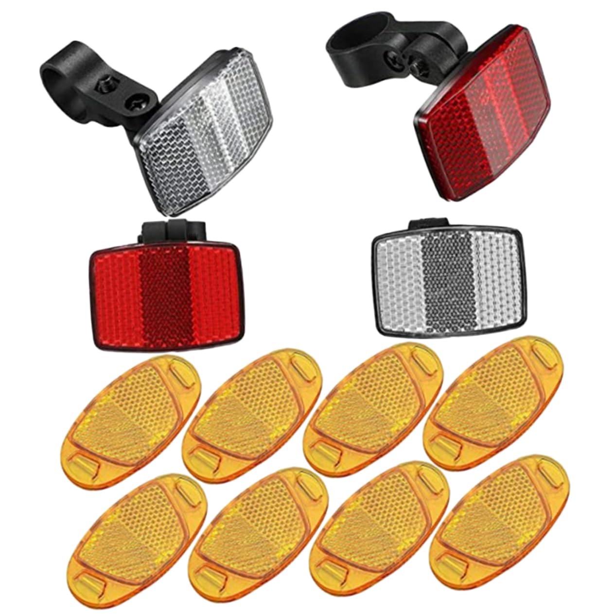 Abaodam Essential of Bike Reflectors Wheel Lights Front Rear Reflective Lights for Night Riding Sturdy Abs Construction