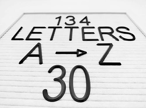 Miniatura 6 de G GAMIT Juego de letras de fieltro para tablero de letras  227 letras negras precortadas de 2 pulgadas de alto (no incluye tablón)