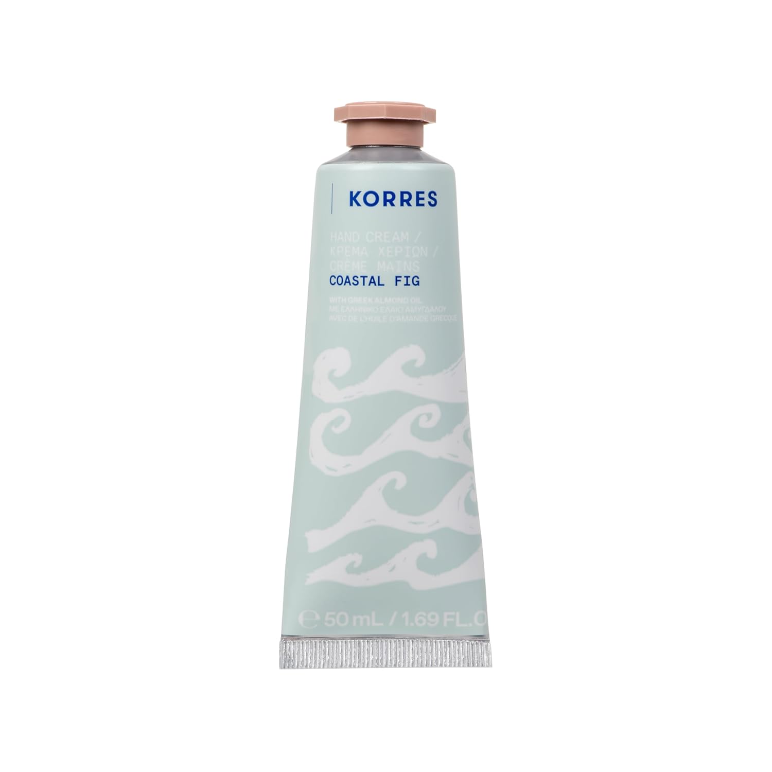 KORRES COASTAL FIG Hand Cream, Moisturising Hand Care with Sweet Almond Oil, Natural Fig Fragrance, Silicone & Paraben-Free, Vegetarian, for Soft Hands and Nourished Cuticles, 50 ml