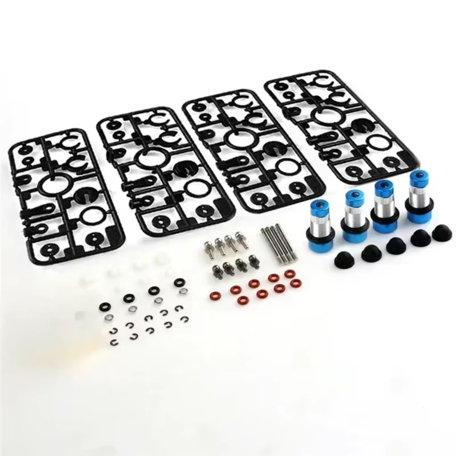 Ammortizzatore Idraulico In Lega Alluminio 1Set Per Tamiya GF-01 G6-01 WR-02 XV-01 1/10 RC Auto Lungo Aggiornamenti Riparazione Modificare Parti Ricambi RC