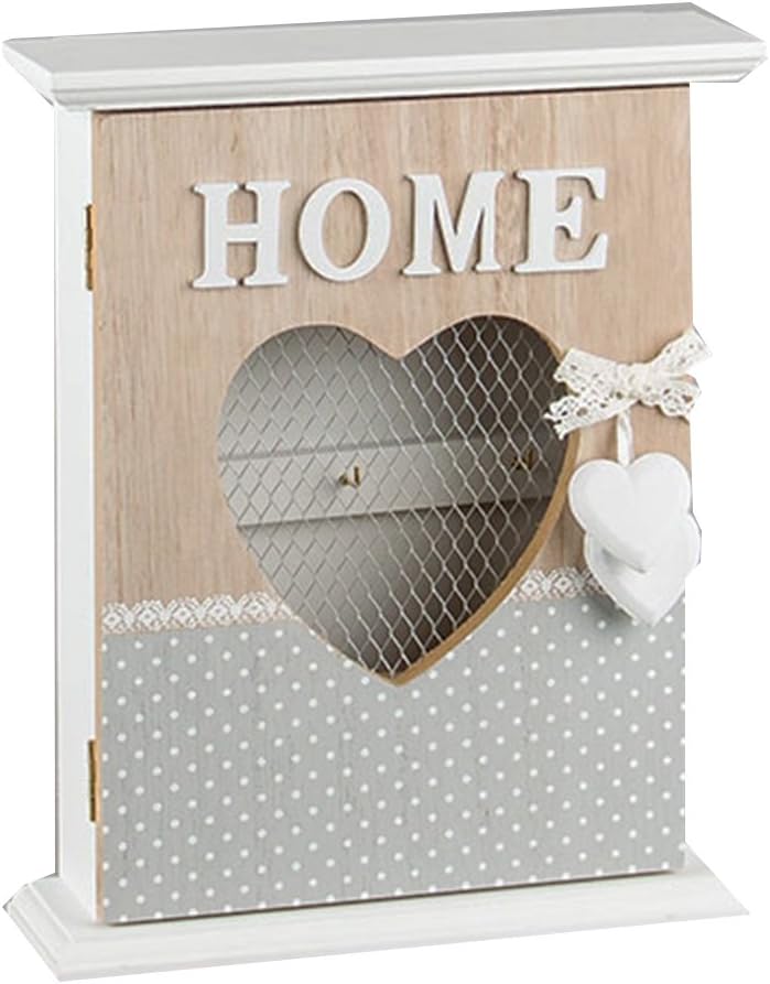 Charming House Design Shabby Chic Wooden Key Box KEYS Holder Storage Hooks Wall Mounted HOME