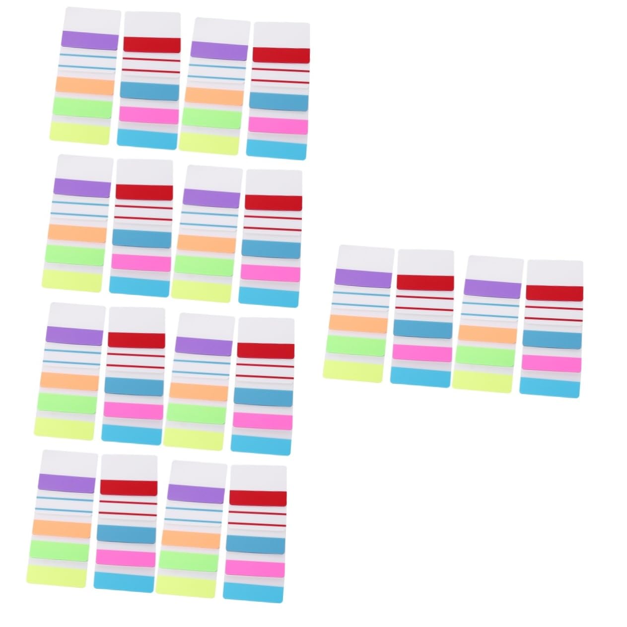 VILLCASE 5piezas Pestañas Adhesivas De Para Notas y Libros Etiquetas Reposicionables Para Clasificación De Archivos y Páginas Índices Transparentes y Coloridos Para Estudiantes y