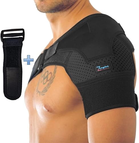 Miniatura 5 de Soporte de hombro para mujeres y hombres  Soporte para manguito rotador rotador, alivio del dolor en las articulaciones AC y hombro dislocado. Manga