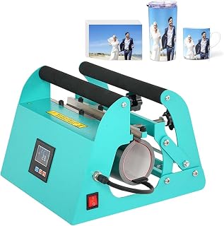 40 Oz Drum Heat Press 500 Watt Electric Mug Heater Timing Function and Temperature Control DIY Mug Press for Car Mugs (Color : Green)