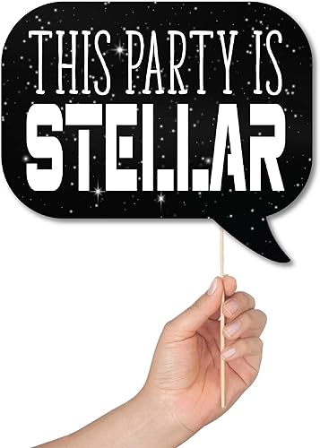 Miniatura 3 de Accesorios para cabina de fotos espaciales, kit de cabina de fotos de 41 piezas con letrero de 8 x 10 pulgadas, 60 almohadillas adhesivas, 45