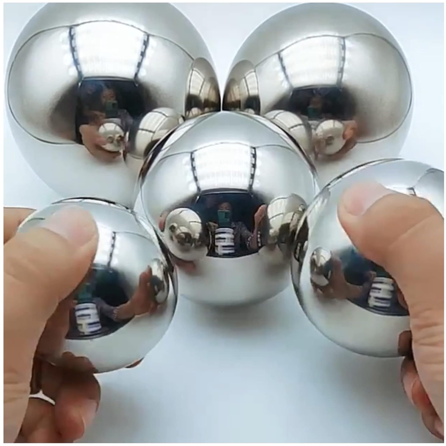 Bearing Steel Solid Precision Large Steel Ball 38.5mm Single 230g*2pcs Ball GCR15 Ball(30mm/pcs110克)