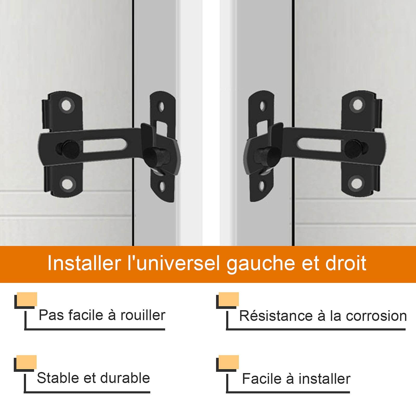 Verrou De Porte Rabattable à 90 Degrés Boulon De Verrouillage