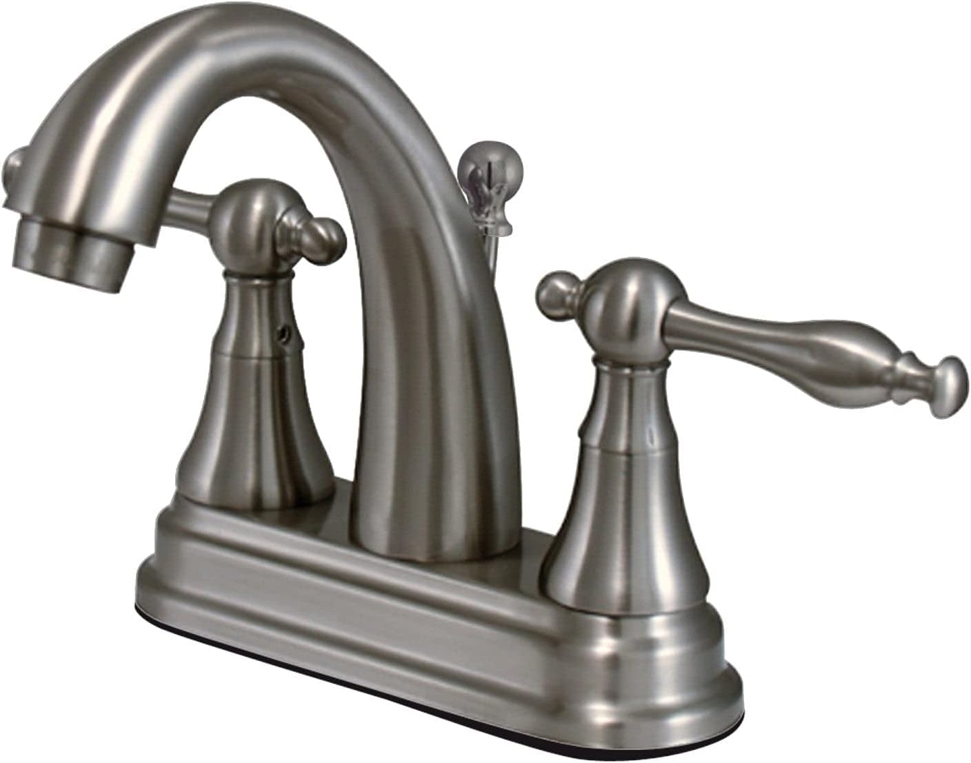 Kingston Brass KS7611NL Normandy 4-Inch High Rise Centerset Lavatory Faucet, Polished Chrome