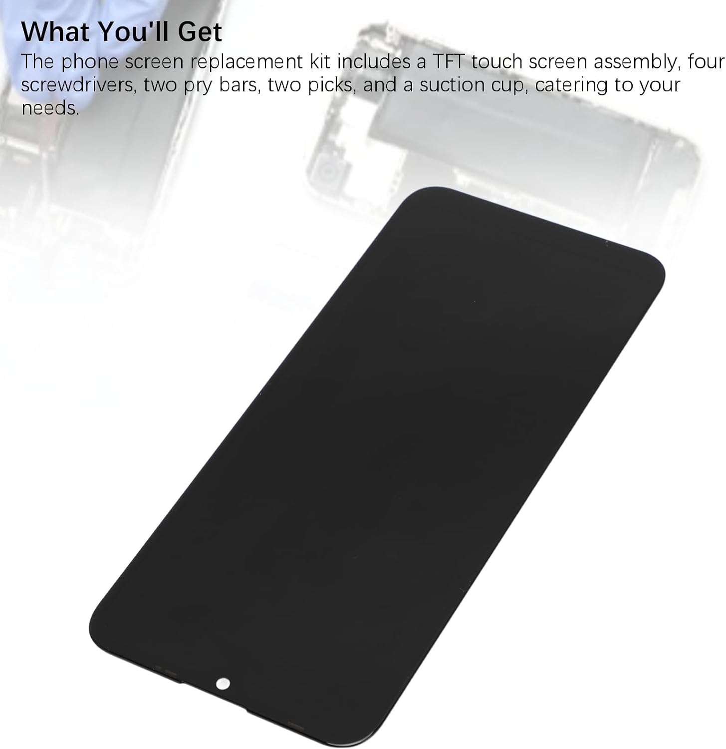 Screen Replacement for Spark 6 Go KE5, TFT Display Touch Screen Digitizer Assembly with Repair Tools, Phone LCD Screen Repair Kit