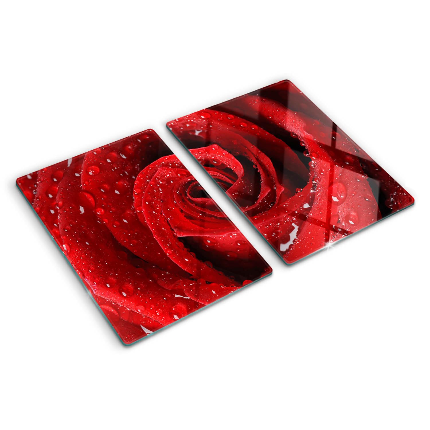 Planche à découper en verre trempé 2x40x52 cm aux bords polis rose