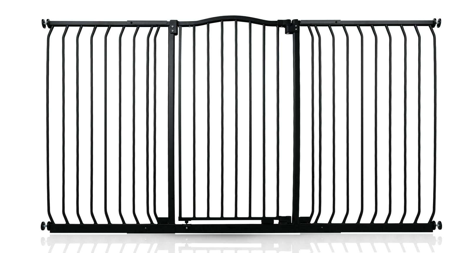 Safetots Extra Tall Curved Top Safety Gate, 116cm - 125cm, Matt Black, Extra Tall 100cm in Height, Pressure Fit Stair Gate, Baby Gate for Doors Hallways and Spaces, Safety Barrier, Easy Installation — view 36