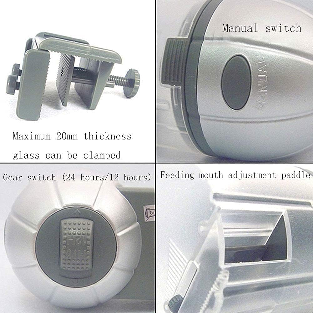 Liusj JUnst Fish Feeder Automatic Aquarium Fish Feeder,Fish Food Dispenser Cylinder Fish Feeding Machine,for Weekend,Vacation,Super Easy to Operate