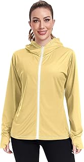 Sudadera con capucha UPF para mujer, color azul noble, protección solar, cremallera completa, manga larga, SPF 50, secado rápido, camisas de enfriamiento