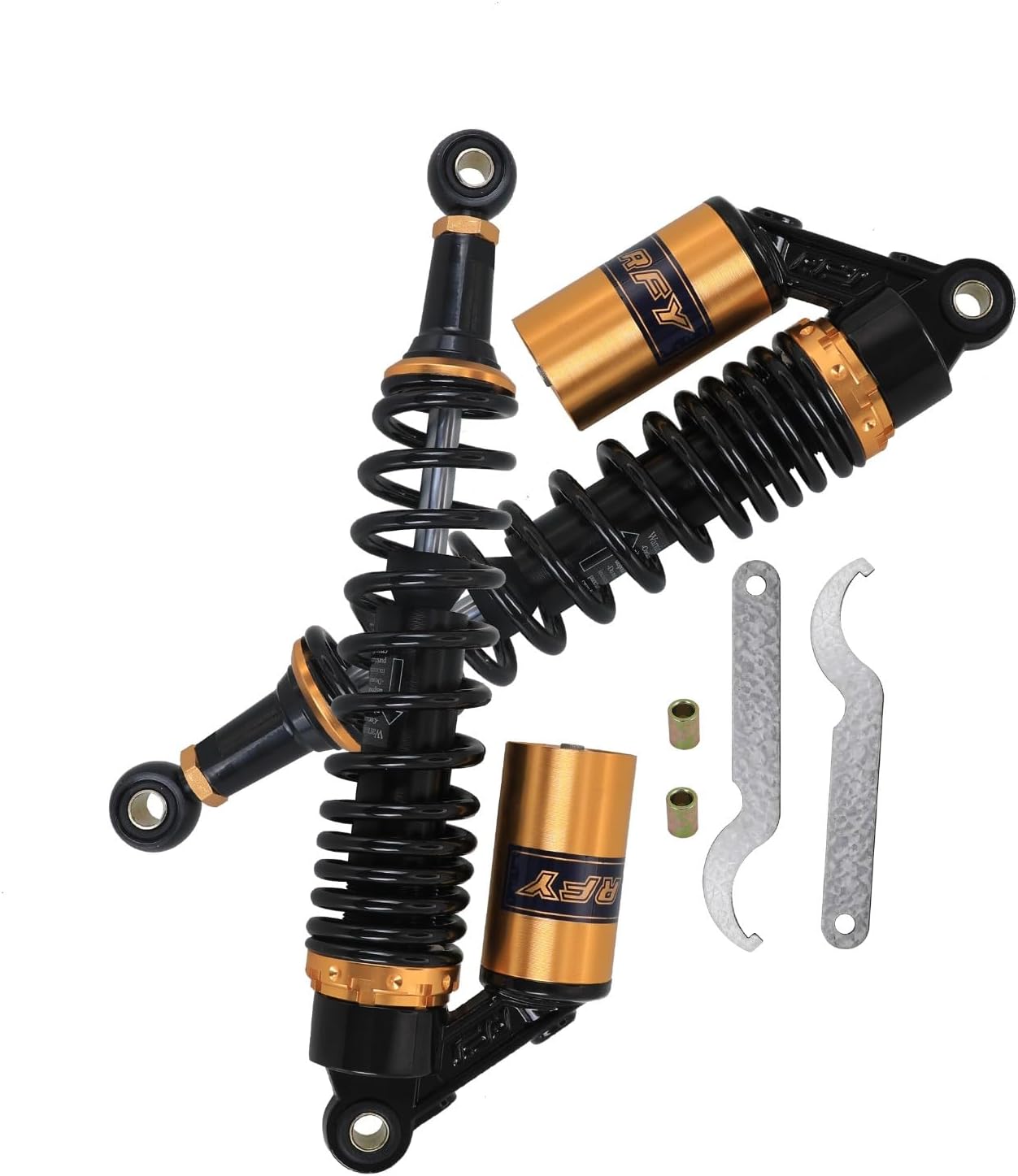 Pair 360mm 14" Rear Air Gas Shock Absorbers Adjustable Suspension for Go Kart ATV Quad Scooter Dirt Bike Motorcycle Buggy 110cc - 750cc Off-Road Cafe Racer 4 Wheelers Golf Cart Mini Bike