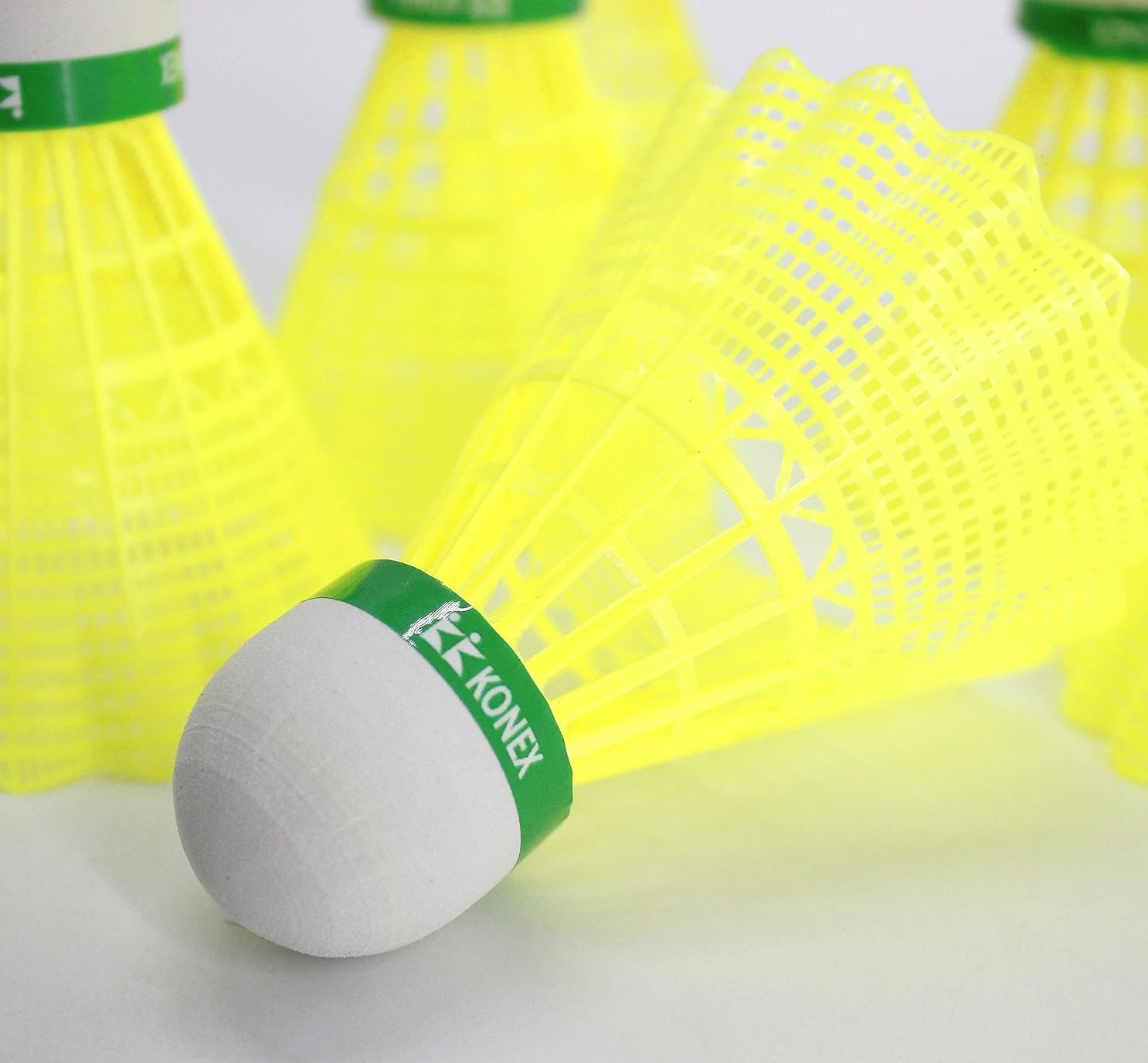 Badminton Nylon Shuttlecock CLS 311, Yellow and White, Set of 12 PC-picture-37