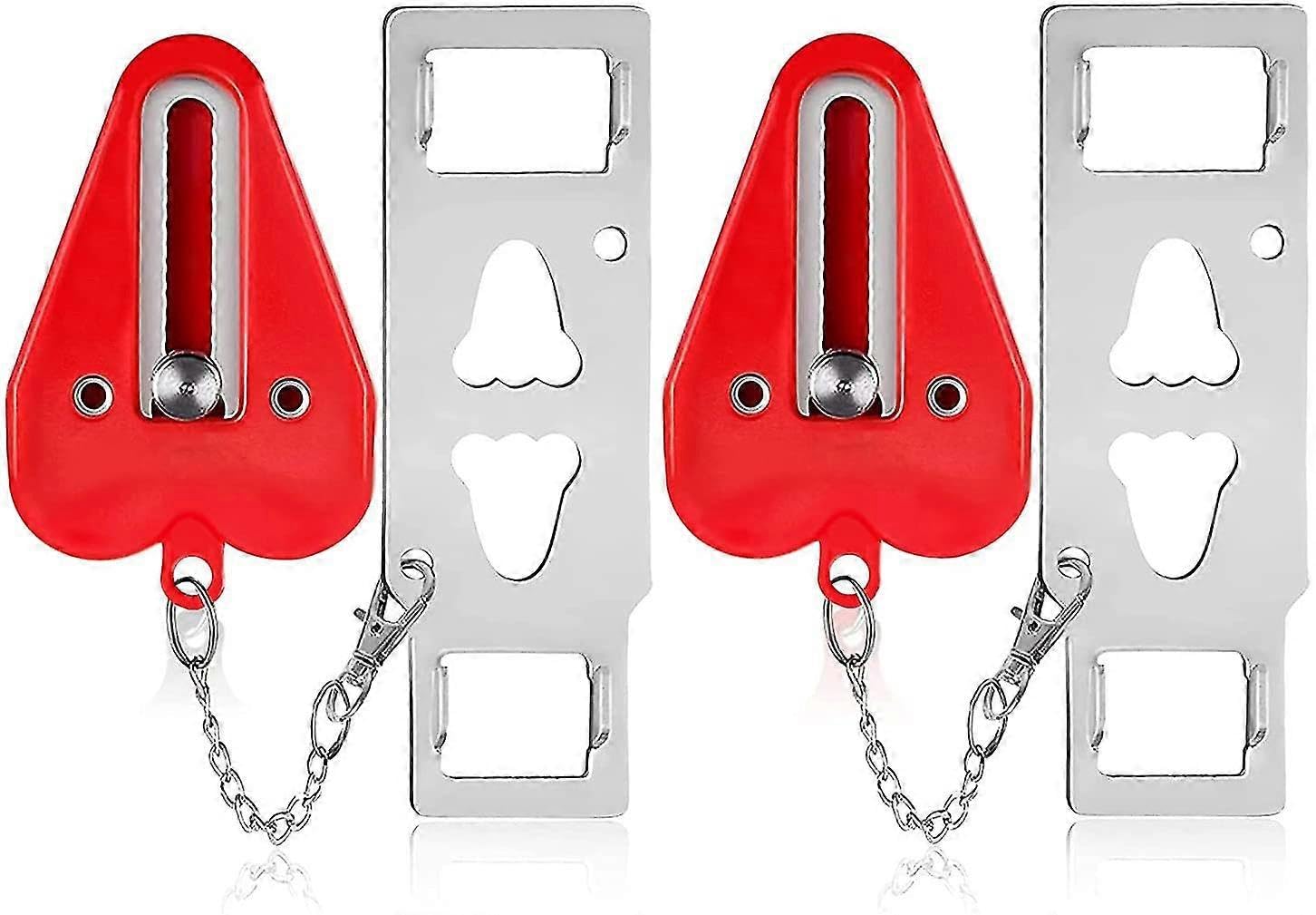 Joyhappst Image Color 2Pcs Portable Door Locks, Home Door Lock Security, Add Locks For Apartment Security