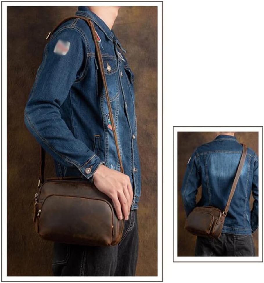 Leather Handbag Men's Bag Retro Messenger Bag Men's Shoulder Bag Casual Messenger Bag