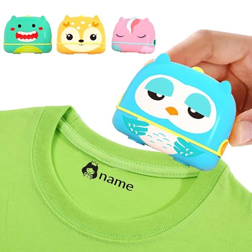Buaodam Sello de Nombre Personalizado,Sello Para Ropa Personalizado, Marcador de Tela con Sello de Autoentintado Personalizado Para Ropa de Niños,Etiqueta Personalizada,Papel,No Fácil Desvanecer Cover