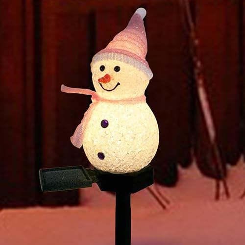Miniatura 3 de 2 estacas de jardín de muñeco de nieve de Navidad, lámpara solar impermeable de muñeco de nieve 2023, luces de Navidad, decoraciones de Navidad al