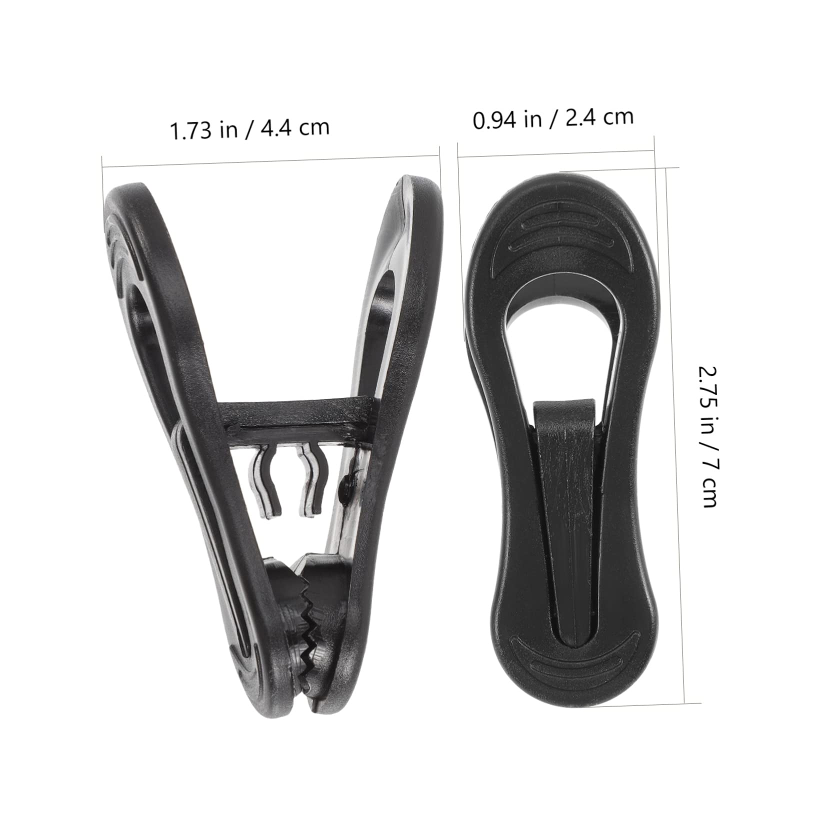 Cabilock Kleiderbügelclips Schwarz mit Starkem Klemmgriff aus Kunststoff 50 Stück zum Trocknen und Aufhängen von Krawatten und Schals im Kleiderschrank
