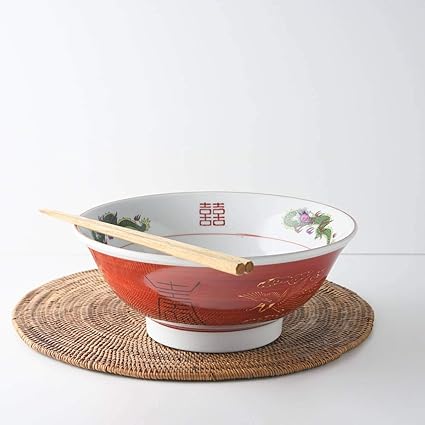 Amazon 美濃焼 本格中華 21 5cm龍模様のらーめん丼 アウトレット品 やまに Yamani 丼