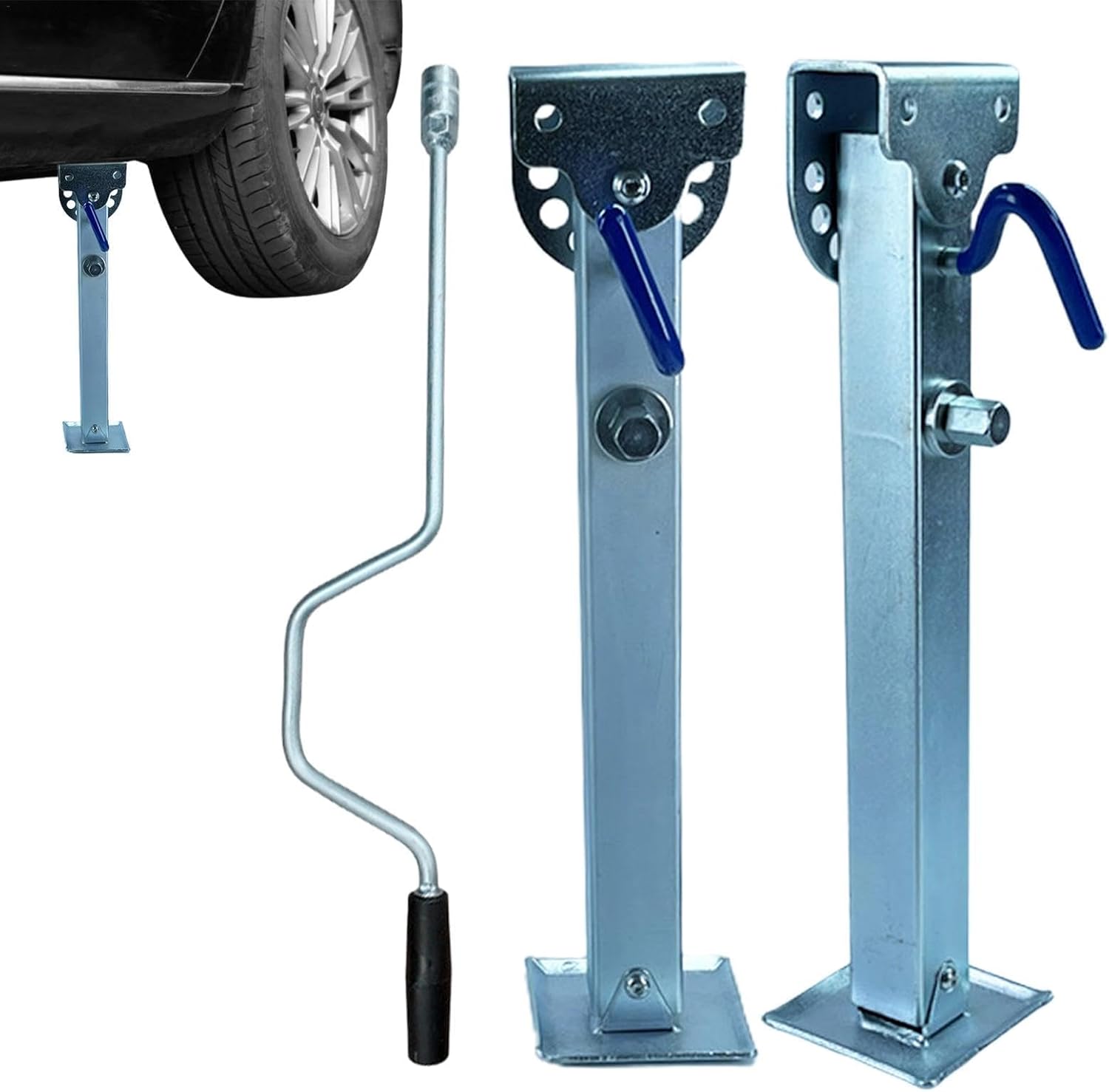 Leveling Jacks Trailer Stabilizer Jacks Caravan Trailer Support Legs Travel Stabilizer Support Aluminum Legs for Motorcycle Trailers (Multicolored 1 Pack)