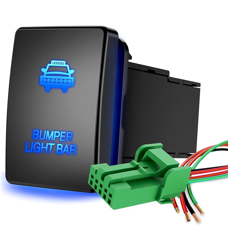 Interruptor Push Button Nilight para Barra de Luz no Para-choque 12 V – Kit com Fio Conector
