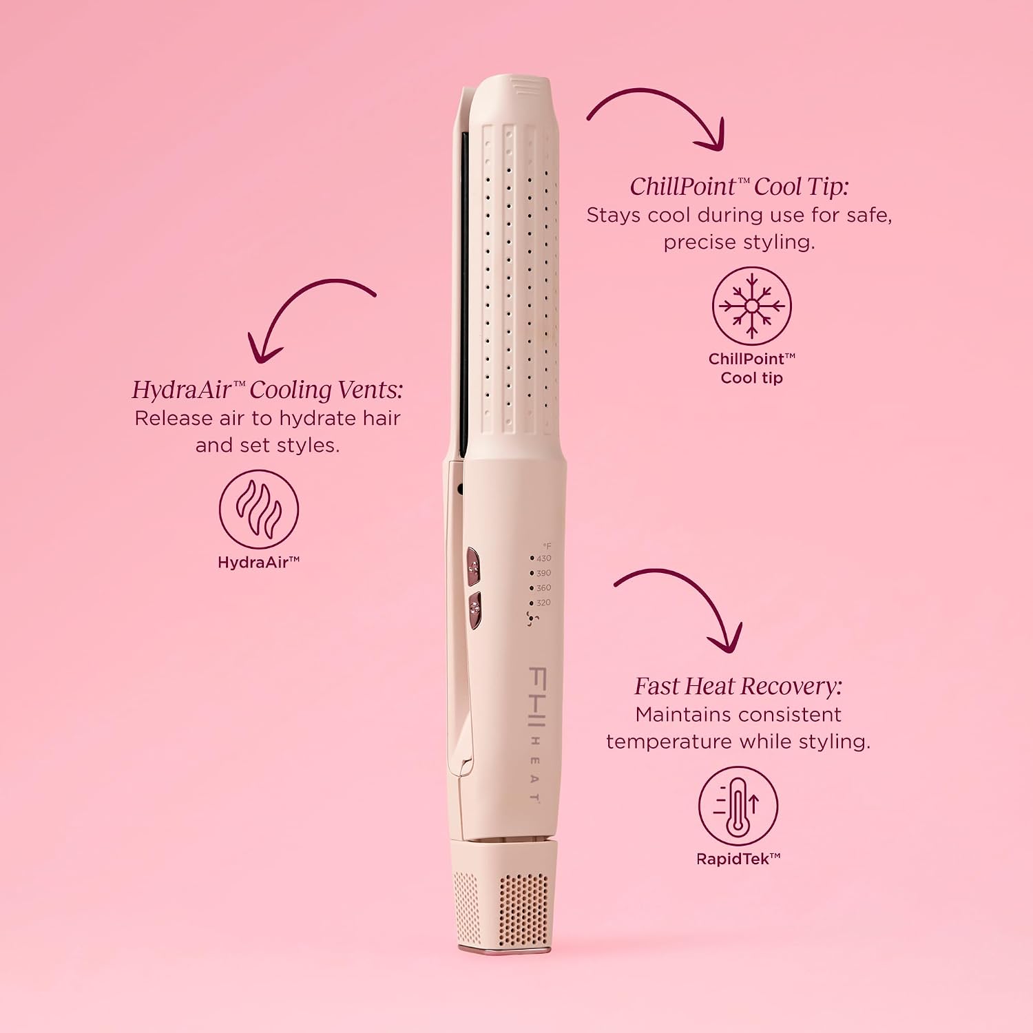 FHI Heat AeroStyle™ Styling Iron 1" - Vented Curler and Straightener