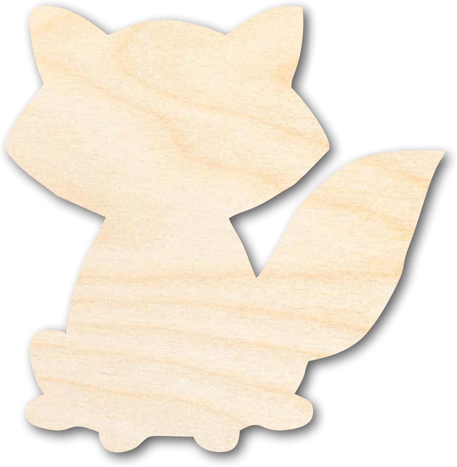 Unfinished Wood Cute Fox Shape | DIY Craft Cutout | up to 46" DIY 14" / 3/4"